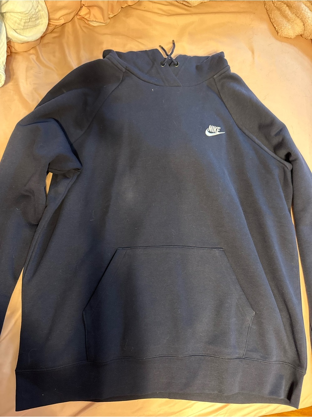 Nike Black Pullover Hoodie with Small White Logo